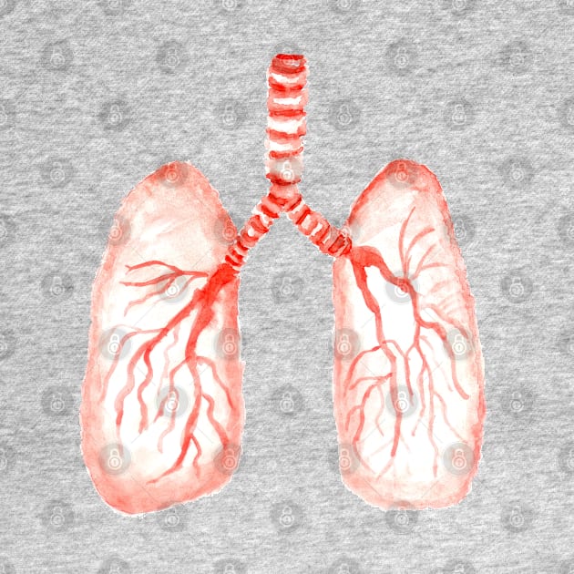 Human lungs watercolor by AnnArtshock